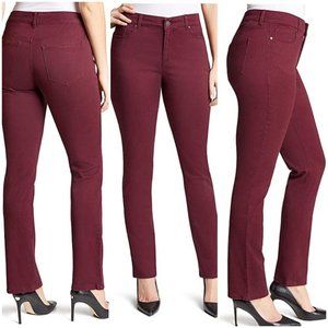 Bandolino Amy Straight Leg Burgundy Denim Jeans
